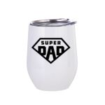 10oz Stainless Steel Coffee Cup (White) Thumbnail