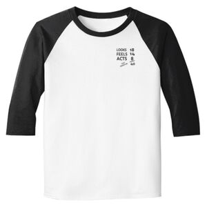 Raglan 3/4 Roundneck Shirt (White Body) Raglan 3/4 Roundneck Shirt (White Body) Thumbnail