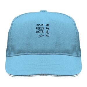 Sandwich Twill Cap with White Line Sandwich Twill Cap with White Line Thumbnail