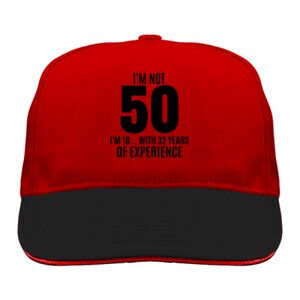 Sandwich Twill Cap with Red Line Sandwich Twill Cap with Red Line Thumbnail