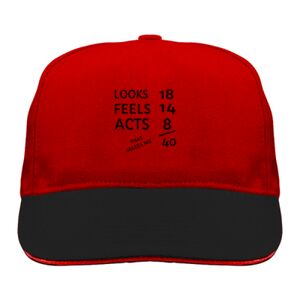 Sandwich Twill Cap with Red Line Sandwich Twill Cap with Red Line Thumbnail