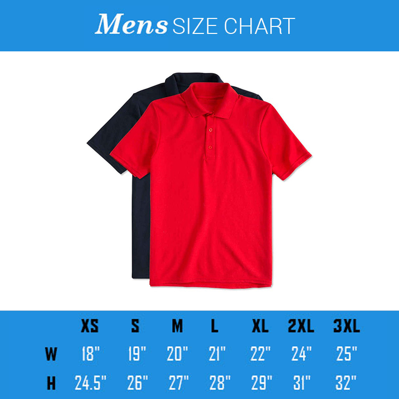 gildan polo shirt size chart
